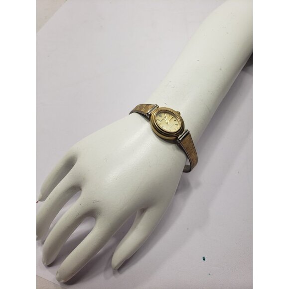 Pierre Cardin LPC375 Ladies Gold Tone Wristwatch Miyota Quarts Gold Texture Band